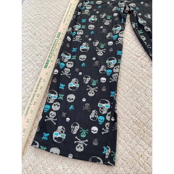 Medium (8/10) Cherokee Sleepwear Kids Youth Fleece Pants Skull Holiday Pattern - Picture 6 of 9